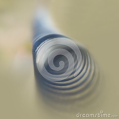 Spring or pipe with diminishing perspective Stock Photo