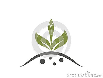 spring plant bud icon. sprout, planting and germinate symbol Vector Illustration