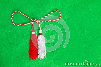 Spring red and white string Stock Photo