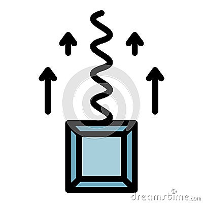 Spring return icon color outline vector Vector Illustration