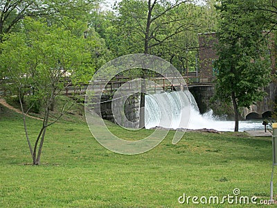 SPRING RIVER DAM Stock Photo