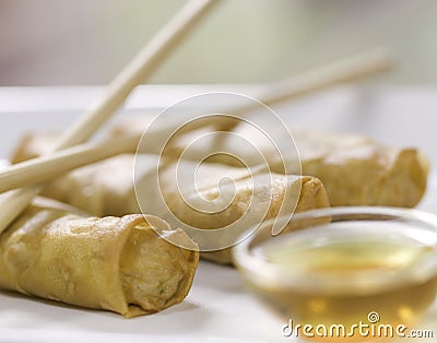 Spring roll horizontal Stock Photo