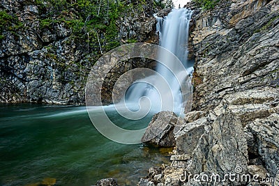 Spring Running Eagle Falls Stock Photo