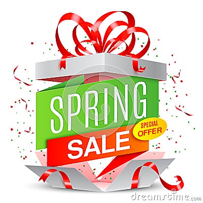 Spring Sale Announcement Vector Illustration