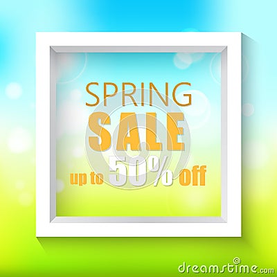 Spring sale background. Vector illustration. Vector Illustration