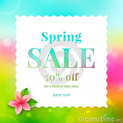 Spring sale Vector Illustration