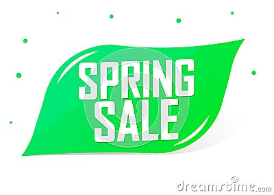 Spring Sale, promotion banner design template, discount tag, vector illustration Vector Illustration
