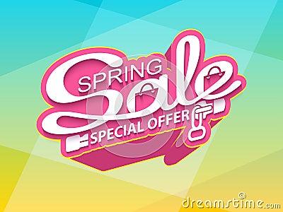 Spring sale, special offer Vector Illustration