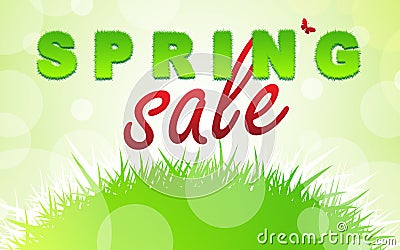 SPRING SALE words Vector Illustration