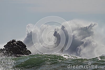 Beautiful colors of spring sea storm Stock Photo