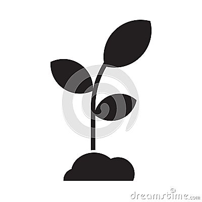 Spring Sprout Icon Vector Illustration