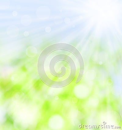 Spring sum beam Stock Photo