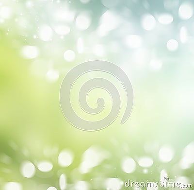 Spring or summer abstract background with bokeh lights. Stock Photo