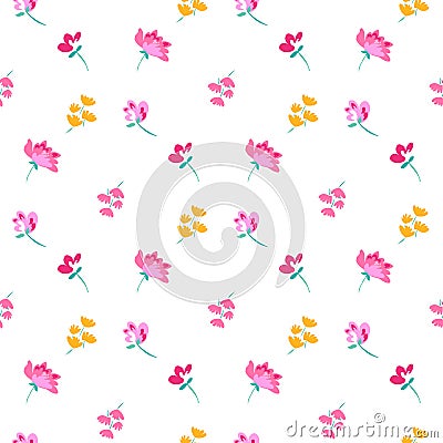 Spring, summer, Easter little flower seamless pattern. Small floral liberty seamless texture background Vector Illustration