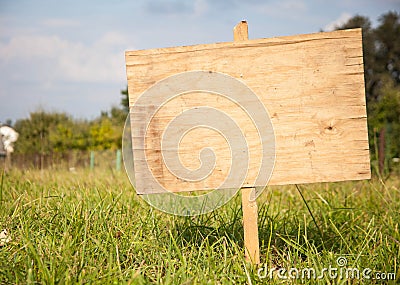 Spring Or Summer Rural Wood Sign Stock Photo