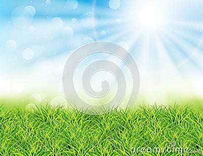 Spring or summer sunny day vector illustration. Vector Illustration