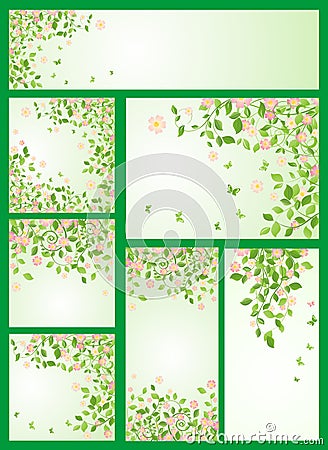 Spring templates Vector Illustration