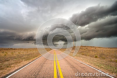 Spring thunderstorm Rolling Through the Nebraska Sandhills Stock Photo