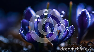 Spring time flowers, crocus background Stock Photo