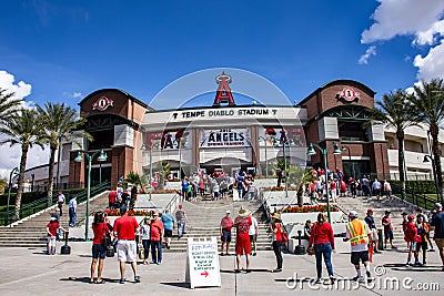 Spring Training - Angels Tempe Diablo Stadium Editorial Stock Photo