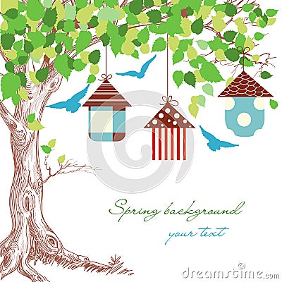 Spring tree Vector Illustration