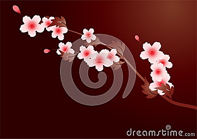 Spring tree arm Vector Illustration