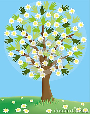 Spring tree Vector Illustration