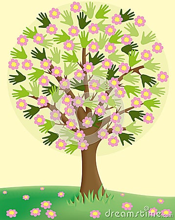 Spring tree Vector Illustration