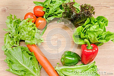 Spring Vegetable Salads Stock Photo