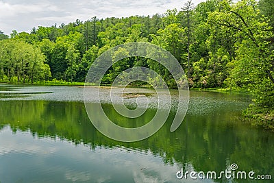 Spring View of Otter Lake Stock Photo