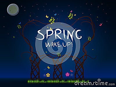 Spring wake up Vector Illustration