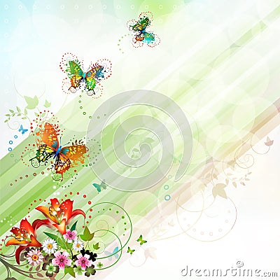 Springtime background Vector Illustration