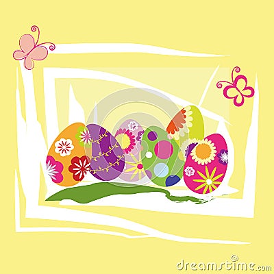 Springtime Easter holiday wallpaper Vector Illustration