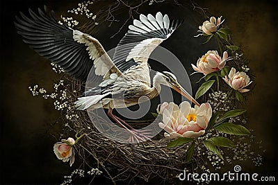 Springtime feeling with beautiful nature (AI Generated) Stock Photo