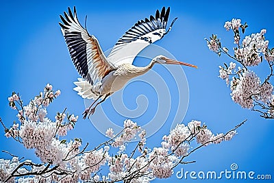 Springtime feeling with beautiful nature (AI Generated) Stock Photo