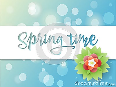 Springtime poster, greeting card, vector Vector Illustration