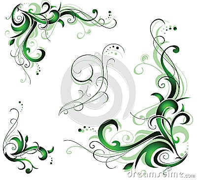 Springtime swirls Vector Illustration