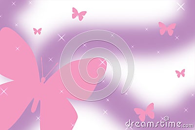 Sprinkle butterfly background Cartoon Illustration