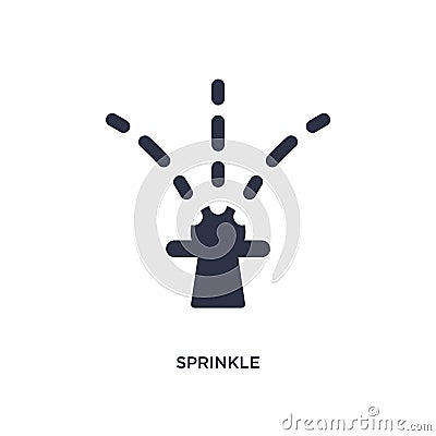 sprinkle icon on white background. Simple element illustration from gardening concept Vector Illustration