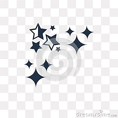 Sprinkle Stars vector icon isolated on transparent background, S Vector Illustration