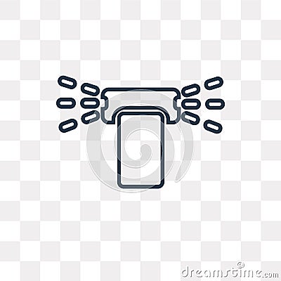 Sprinkle vector icon isolated on transparent background, linear Vector Illustration