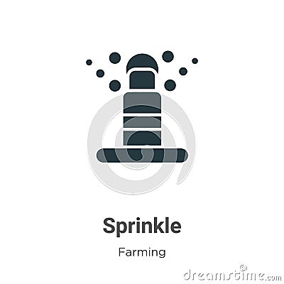 Sprinkle vector icon on white background. Flat vector sprinkle icon symbol sign from modern gardening collection for mobile Vector Illustration