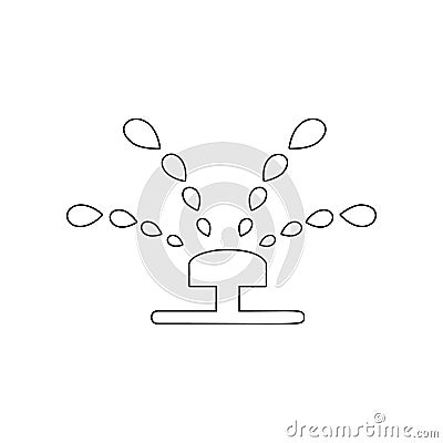 Sprinkler irrigation icon. Element of Garden for mobile concept and web apps icon. Outline, thin line icon for website design and Stock Photo