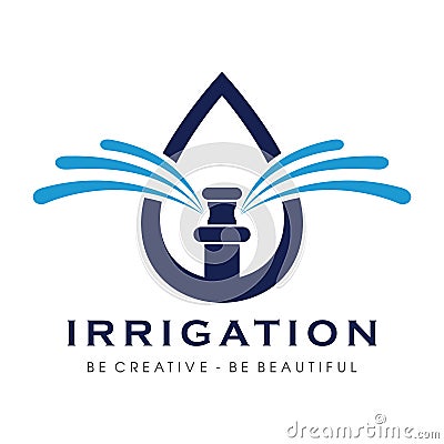 Sprinkler and Irrigation Logo Vector Inspiration Vector Illustration