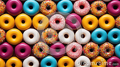 sprinkles color donut food Cartoon Illustration