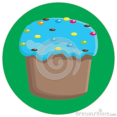 sprinkles cupcake. Vector illustration decorative design Vector Illustration