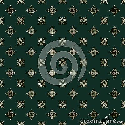 Gold Celtic Knot Seamless Pattern Stock Photo