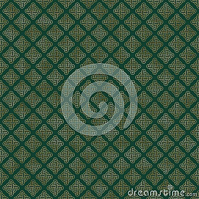 Gold Celtic Knot Seamless Pattern Stock Photo