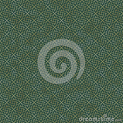 Gold Celtic Knot Seamless Pattern Stock Photo