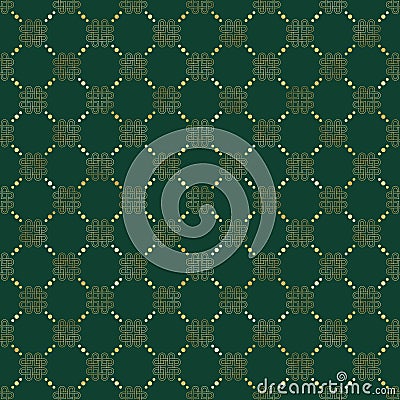 Gold Celtic Knot Seamless Pattern Stock Photo